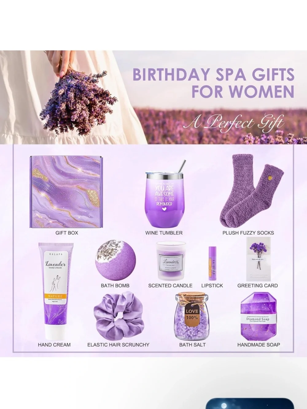 Lavender Marble Gift Box for Special Occasions - Home Party Supplies
